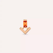 Lumi Orange Safir Taşlı Rose Altın Piercing