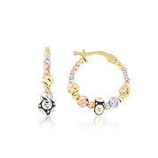 Mavi Mineli Göz Halka Küpe