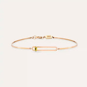 Mila Yellow Safir Taşlı Rose Altın Bileklik