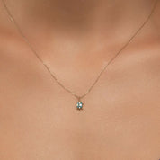 Mineli Kaplumbağa Altın Kolye