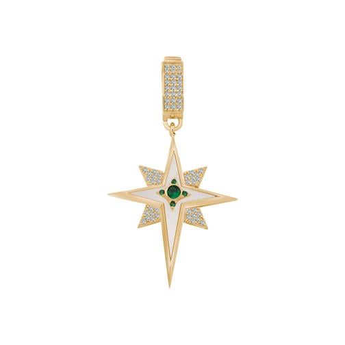 Mineli Taşlı Kuzey Yıldızı  Charm