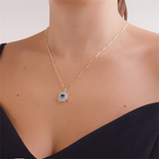 Mineli Taşlı Tasarım Kolye