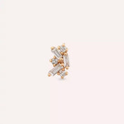 Mingled Pırlanta Taşlı Rose Altın Piercing