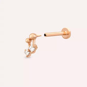 Mini Pulse Pırlanta Rose Altın Piercing