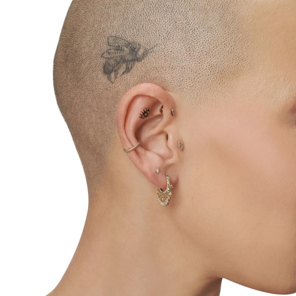 Minimal Göz Altın Piercing