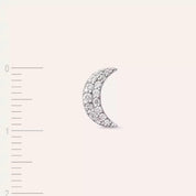 Myra Pırlanta Taşlı Beyaz Altın Tek Küpe