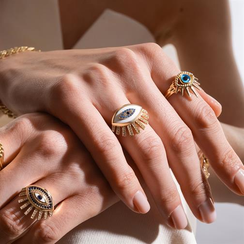 Nazar Boncuklu Göz Yüzük