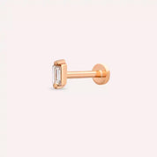 Neat Pırlanta Taşlı Rose Altın Piercing