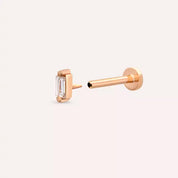 Neat Pırlanta Taşlı Rose Altın Piercing