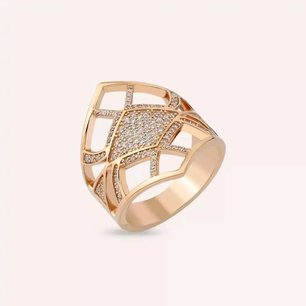Nostalgia 0.48 CT Pırlanta Taşlı Rose Altın Yüzük