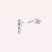 Nova Pırlanta Taşlı Beyaz Altın Piercing