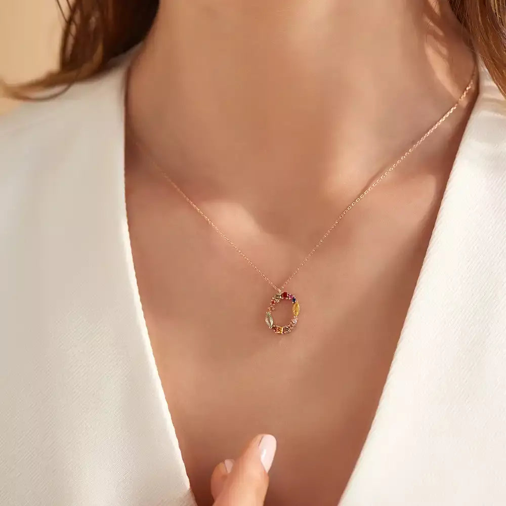 o-harf-brown-pirlanta-ve-multicolor-safir-tasli-rose-altin-kolye-harf-kolye-5637-80-B.webp