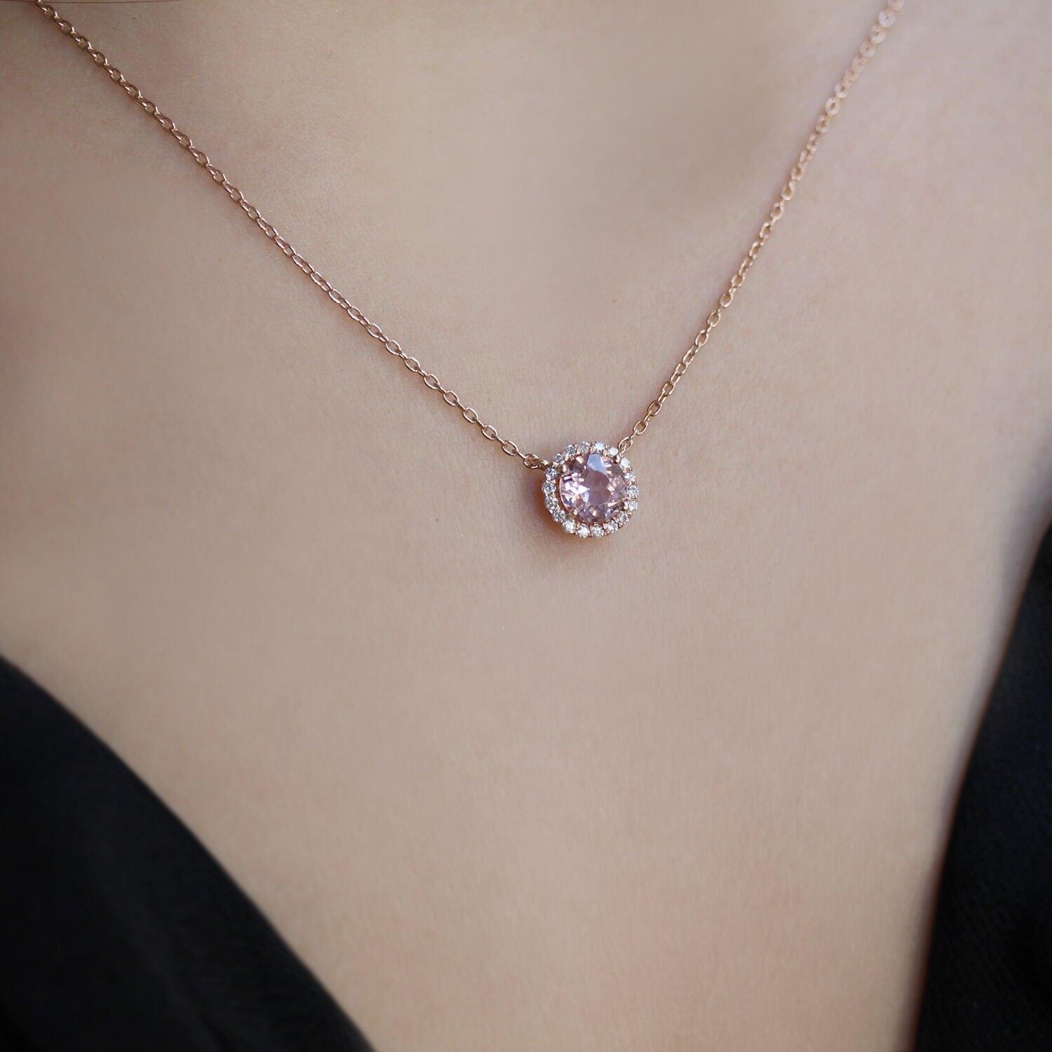 Özel Tasarım Pırlanta & Morganite Kolye