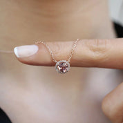 Özel Tasarım Pırlanta & Morganite Kolye