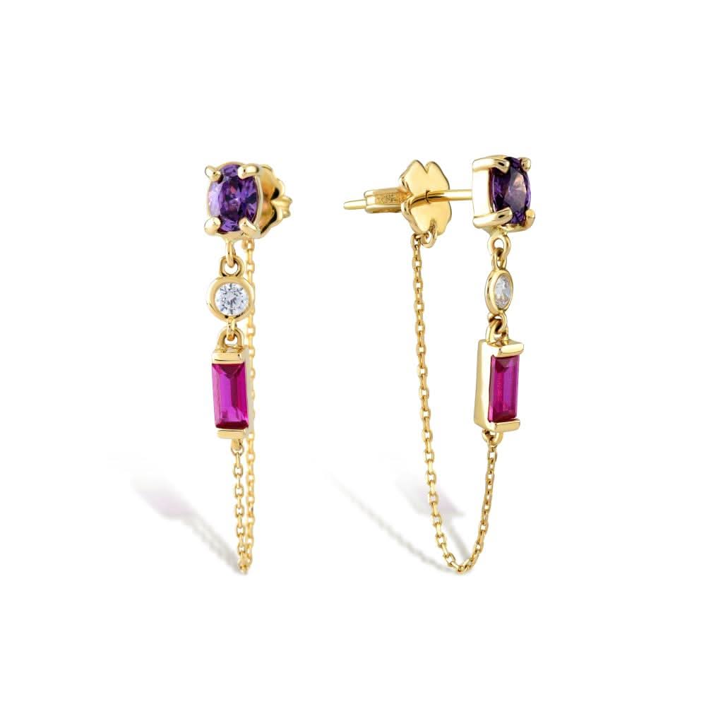 Siena Mini Baget Altın Küpe