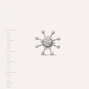 Flux 0.05 CT Pırlanta Taşlı Beyaz Altın Tek Küpe