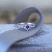 Özel Tasarım Ametist & Pırlanta Yüzük
