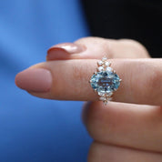 Özel Tasarım Aquamarine & Pırlanta Yüzük