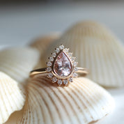 Özel Tasarım Damla Morganite & Pırlanta Yüzük