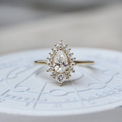 0.75 CT Özel Tasarım Damla & Prenses Pırlanta Yüzük