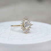 0.75 CT Özel Tasarım Damla & Prenses Pırlanta Yüzük