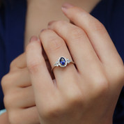 Özel Tasarım Safir  & Pırlanta Yüzük