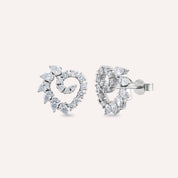 Peri 1.71 CT Damla Kesim Pırlanta Taşlı Beyaz Altın Küpe