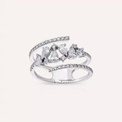 Frost 0.73 CT Damla Kesim Pırlanta Taşlı Beyaz Altın Yüzük