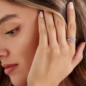 Pia 0.73 CT Damla Kesim Pırlanta Taşlı Beyaz Altın Yüzük