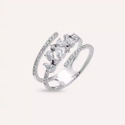 Frost 0.73 CT Damla Kesim Pırlanta Taşlı Beyaz Altın Yüzük
