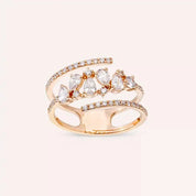 Pia 0.79 CT Damla Kesim Pırlanta Taşlı Rose Altın Yüzük