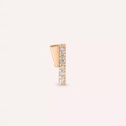 Pillar Pırlanta Taşlı Rose Altın Piercing