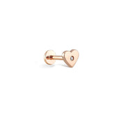 Pırlanta Tek Kalp Piercing