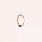 Potty Blue Safir Taşlı Rose Altın Halka Piercing