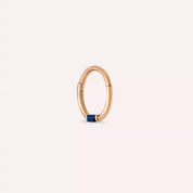 Potty Blue Safir Taşlı Rose Altın Halka Piercing