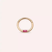 Potty Yakut Taşlı Rose Altın Halka Piercing