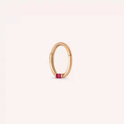 Potty Yakut Taşlı Rose Altın Halka Piercing