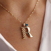 R Harf Altın Kolye