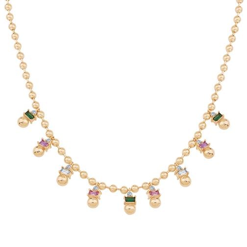 Renkli Taşlı Altın Kolye
