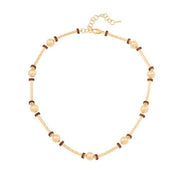 Renkli Taşlı Silindir Kolye