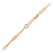 Renkli Taşlı Zincir Altın Bileklik