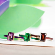 Rhythm Mini Taşlı Octagon Altın Yüzük