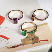 Rhythm Mini Taşlı Octagon Altın Yüzük