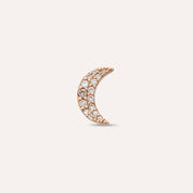 Rose Moon 0.06 CT Pırlanta Taşlı Tek Küpe