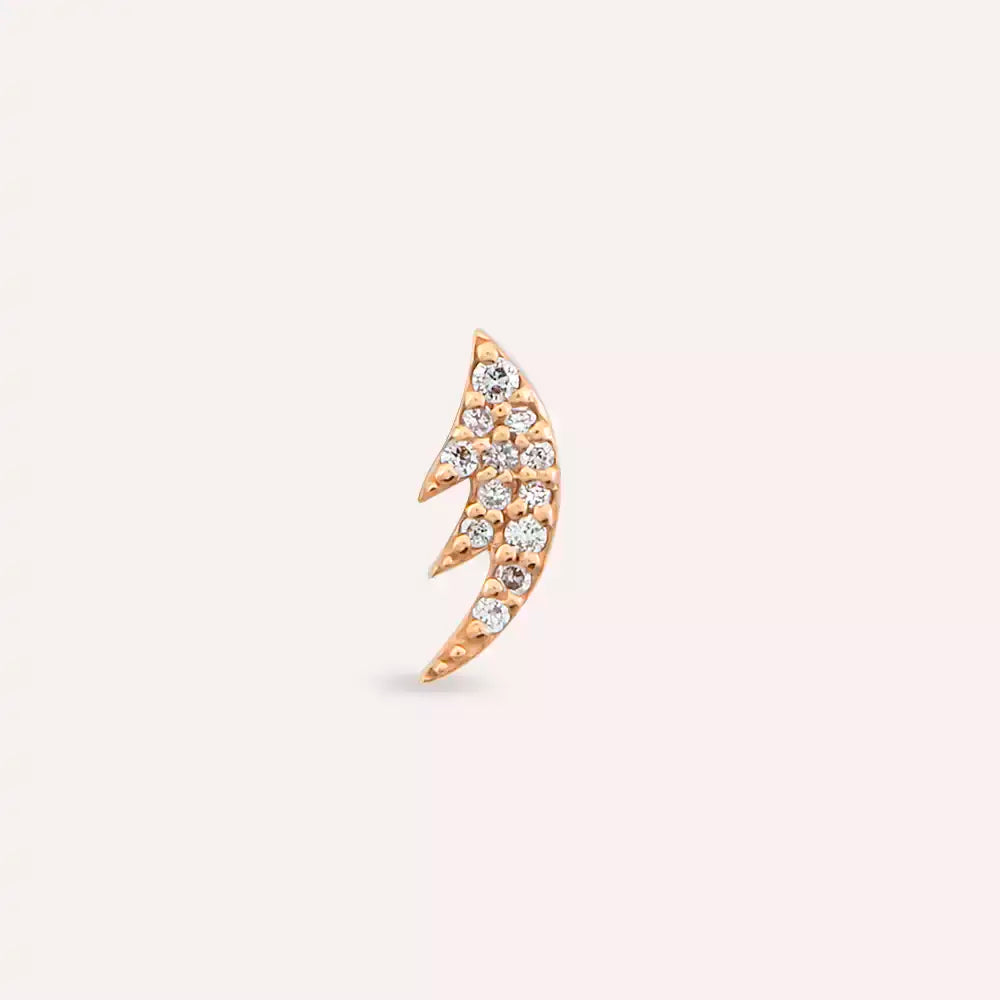 Rose Sharp Pırlanta Taşlı Piercing