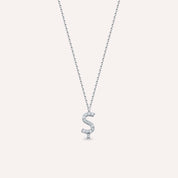 Ş Harf 0.08 CT Pırlanta Taşlı Beyaz Altın Kolye