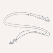 Ş Harf 0.08 CT Pırlanta Taşlı Beyaz Altın Kolye