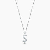 Ş Harf 0.08 CT Pırlanta Taşlı Beyaz Altın Kolye