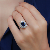 Özel Tasarım Safir & Pırlanta Yüzük