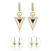 Safir Taşlı Pramit Küpe